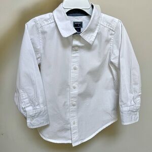 Toddler Boys 3T white dress shirt old Navy